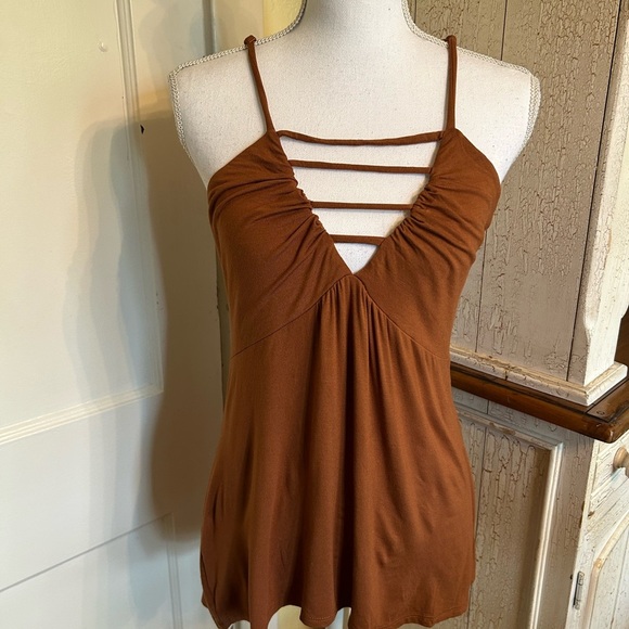 VENUS Rust Brown Strappy Women's Top - Picture 1 of 8